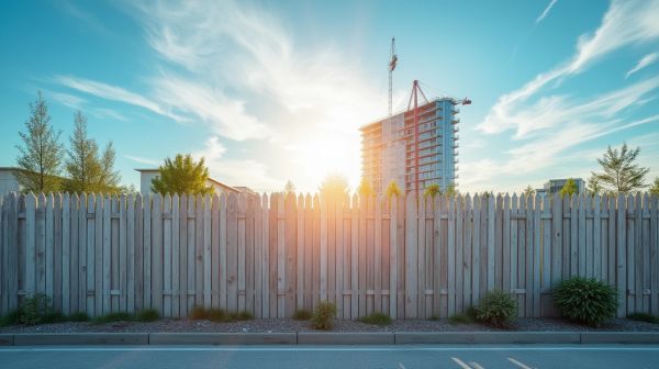 Transformez l'esthétique de votre chantier avec une palissade habillée